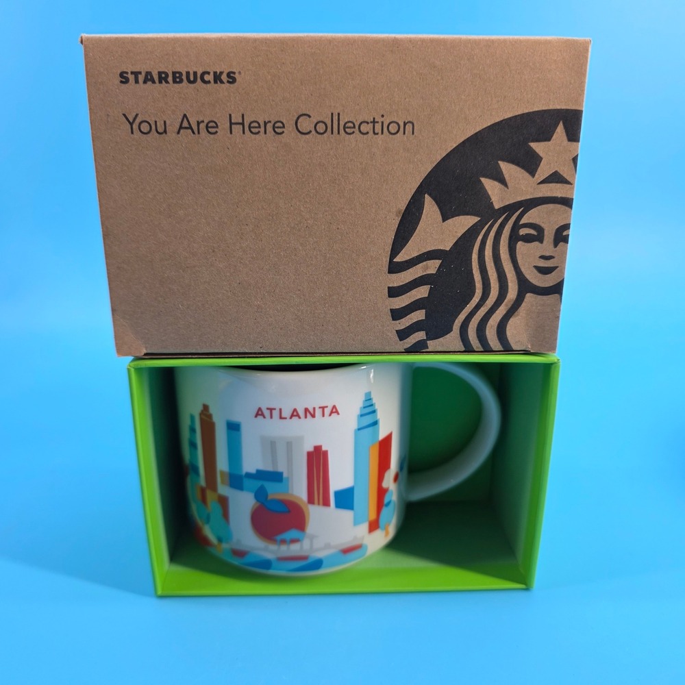 Starbucks You Are Here Collection Atlanta Coffee Mug 14oz Ceramic‎ City Skyline